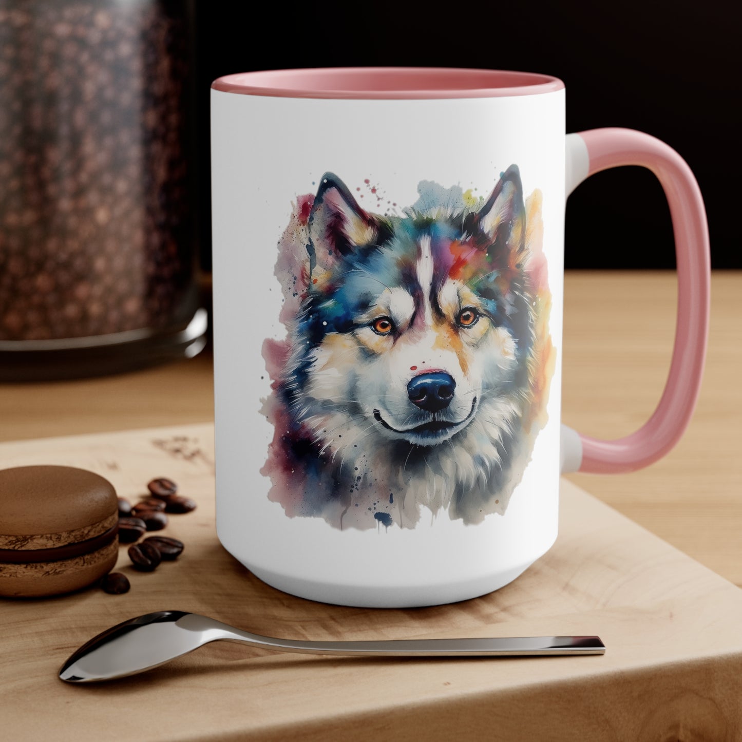Alaskan Malamute 2 Accent Mugs