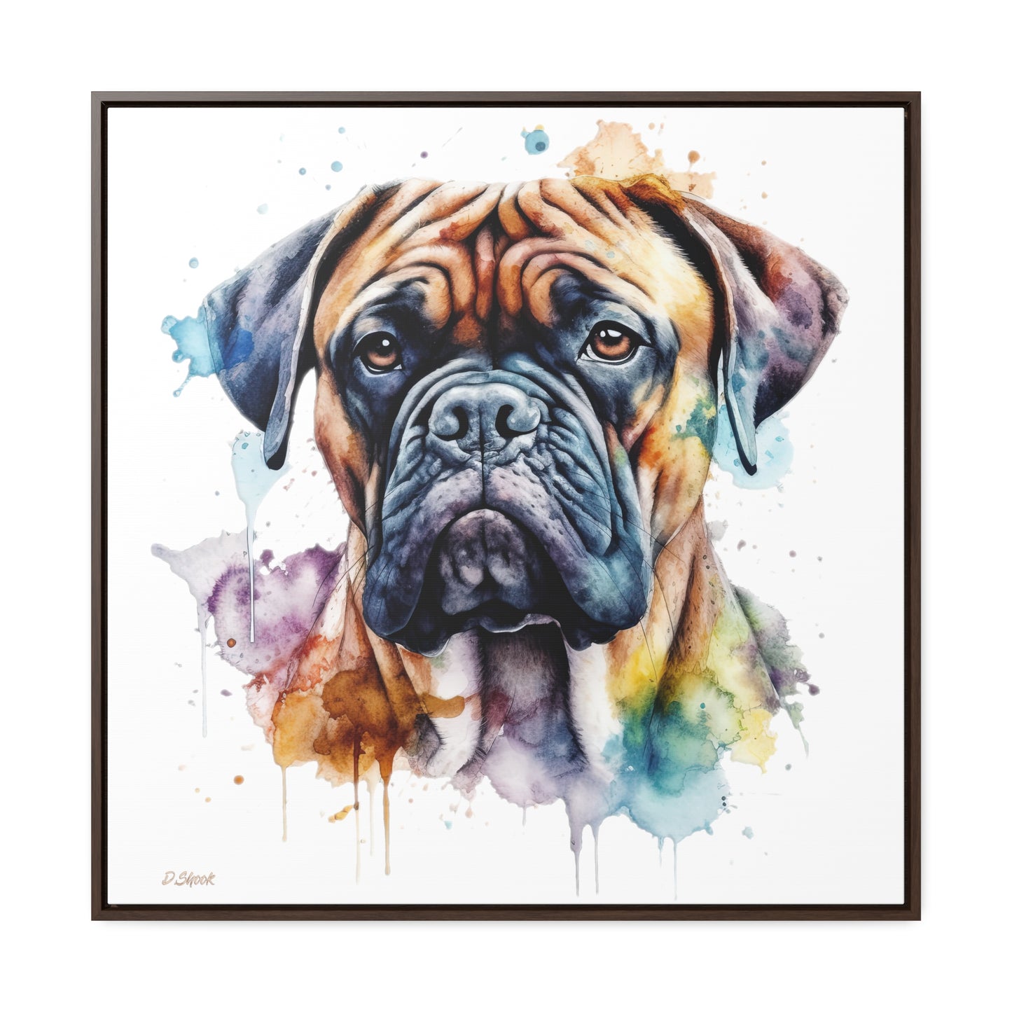 Bullmastiff 1 Gallery Canvas Wraps, Square Frame