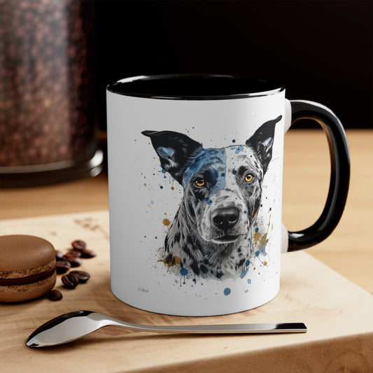 Blue Heeler 4 Accent Mugs