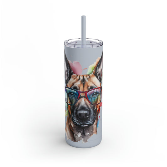 Belgium Malinois 5 Maars Maker Skinny Matte Tumbler, 20oz