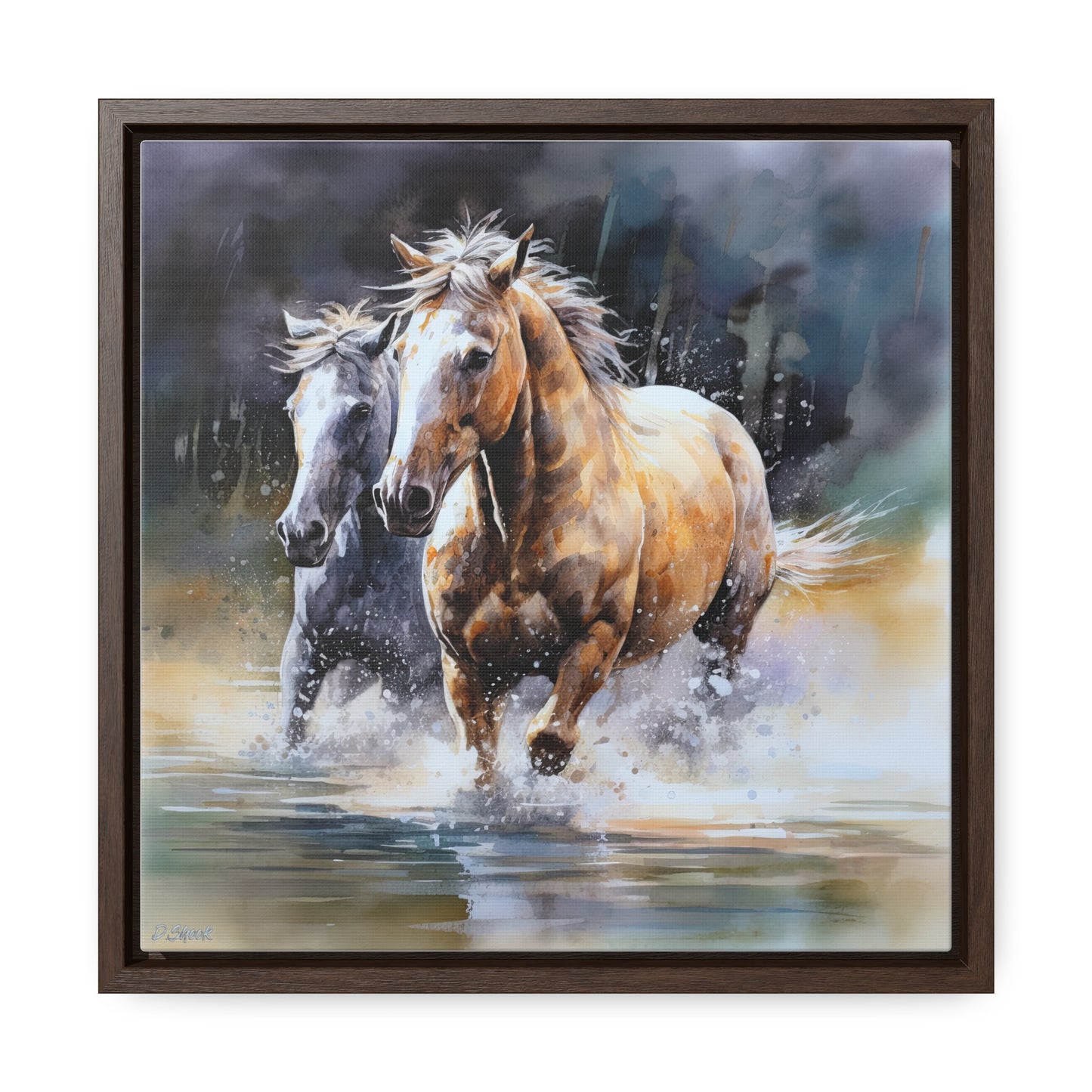 Horse Rescue 18 Gallery Canvas Wraps, Square Frame