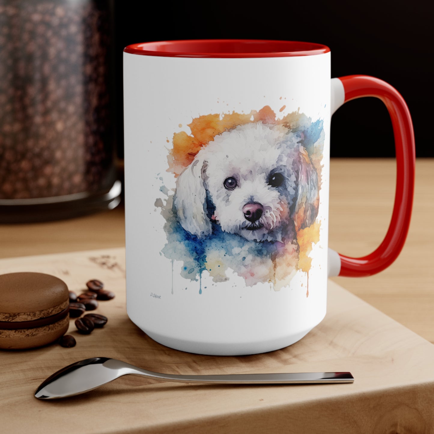 Bichon Frise 3 Accent Mugs