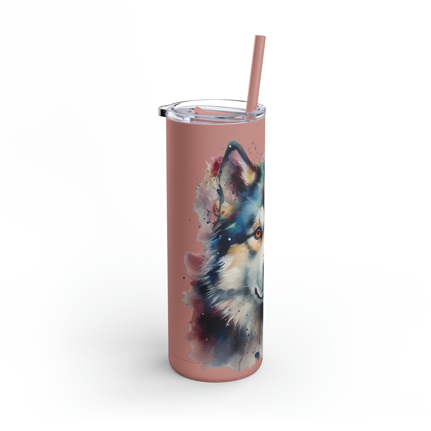 Alaskan Malamute 2 Maars Maker Skinny Matte Tumbler, 20oz