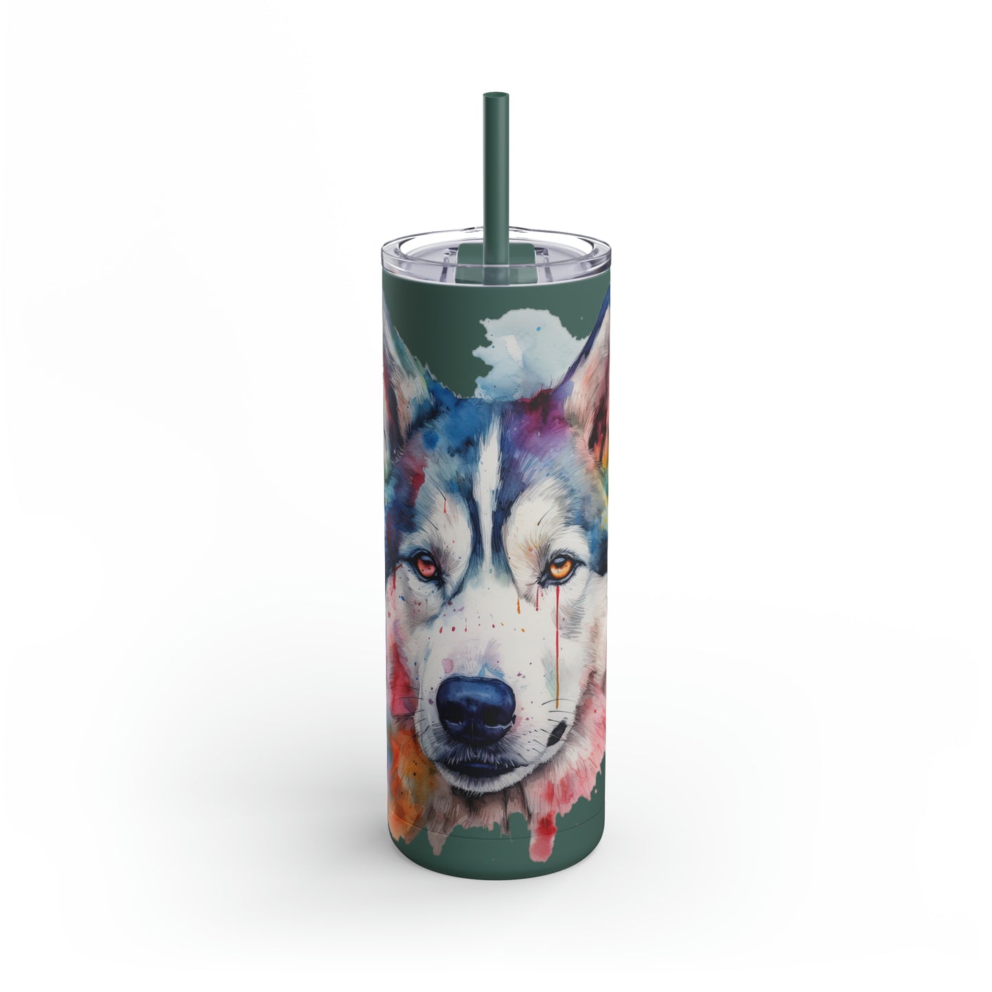 Siberian Husky 2 Maars Maker Skinny Matte Tumbler, 20oz