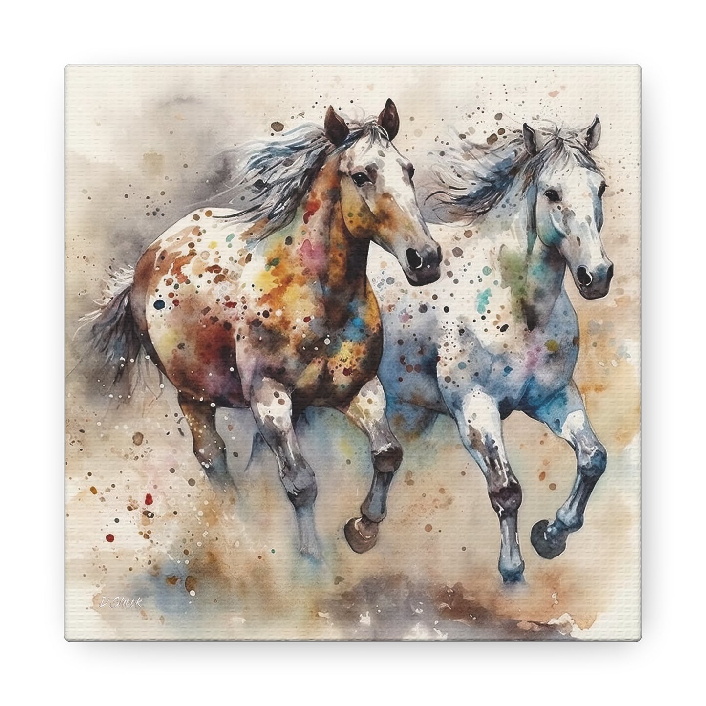 Wild Appaloosa Horses Canvas Gallery Wraps