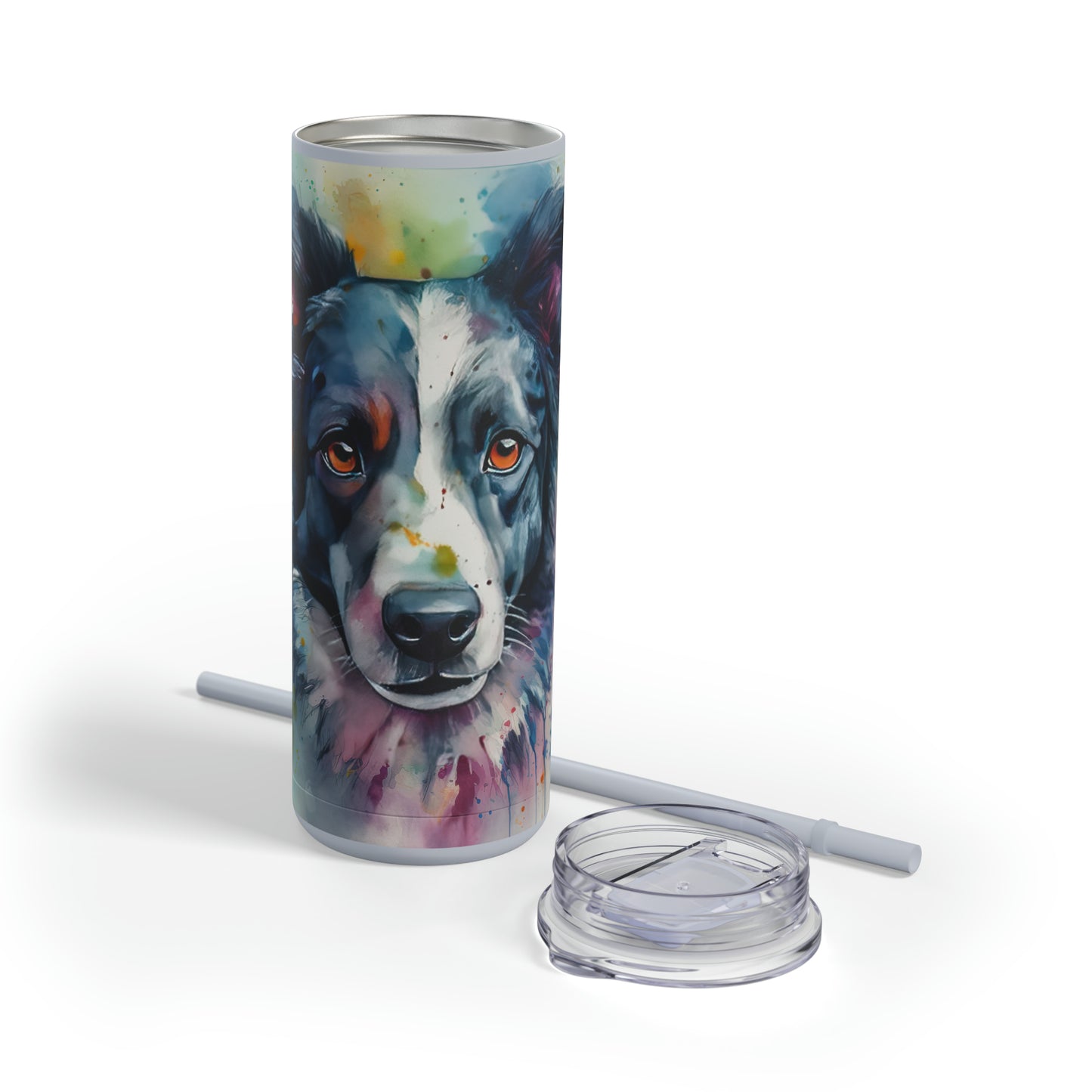 Border Collie 4 Maars Maker Skinny Matte Tumbler, 20oz