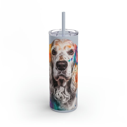 English Cocker Spaniel 3 Maars Maker Skinny Matte Tumbler, 20oz