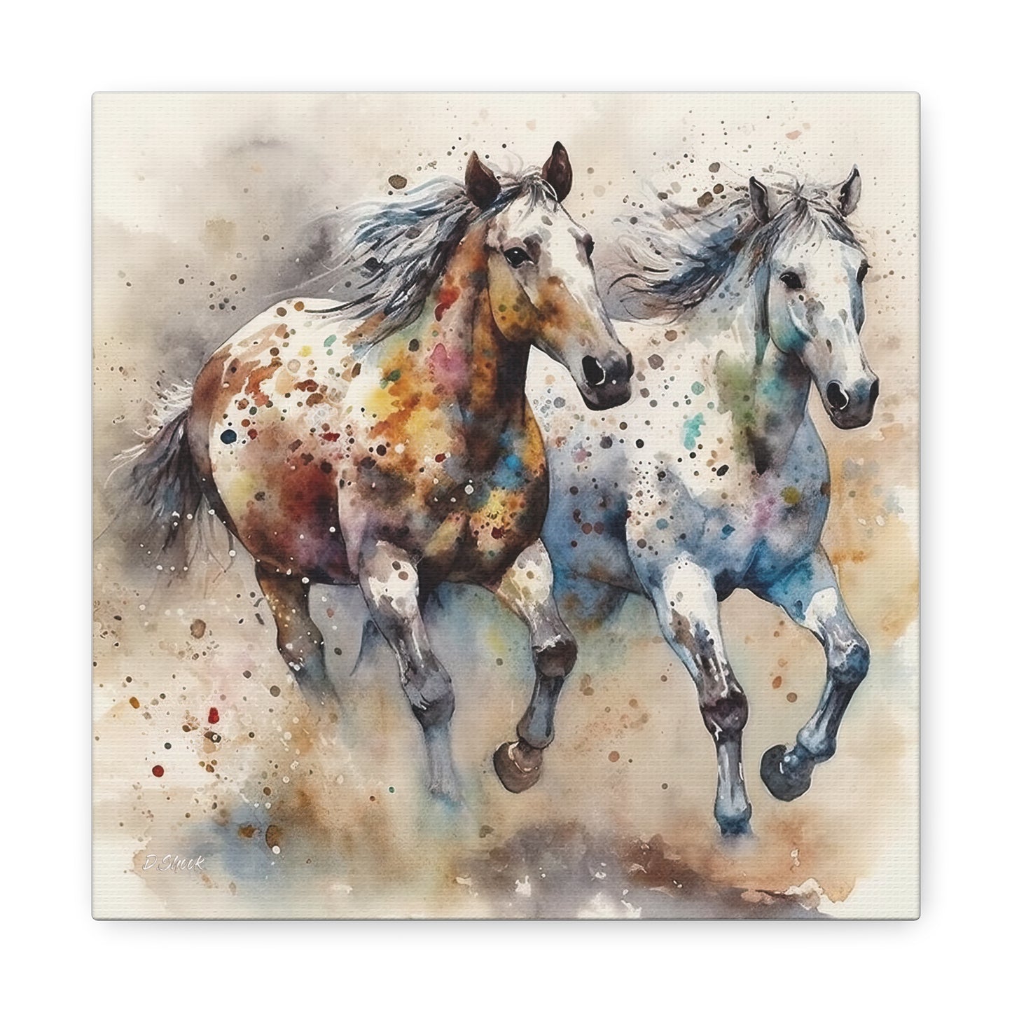 Wild Appaloosa Horses Canvas Gallery Wraps