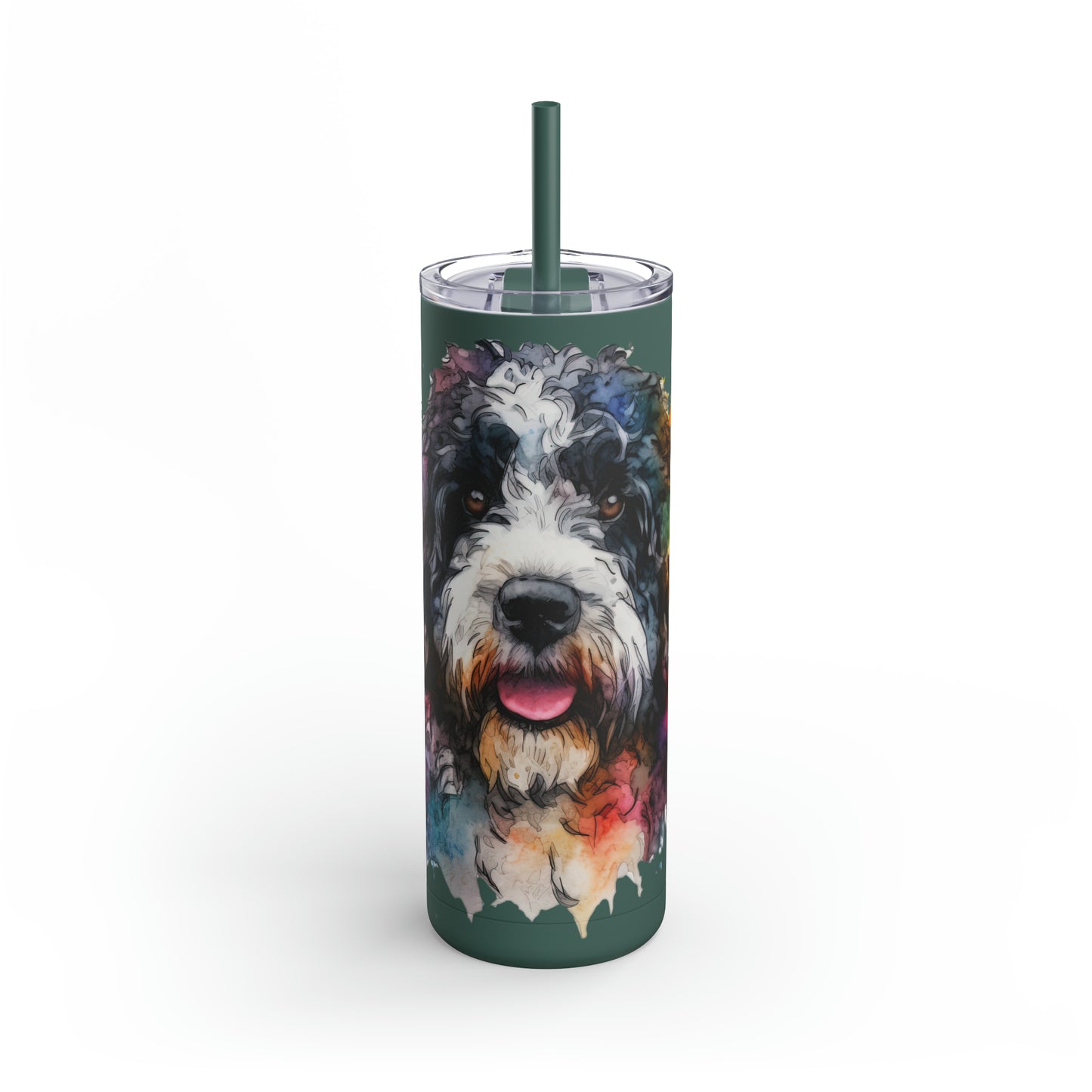 Portuguese Water Dog 2 Maars Maker Skinny Matte Tumbler, 20oz