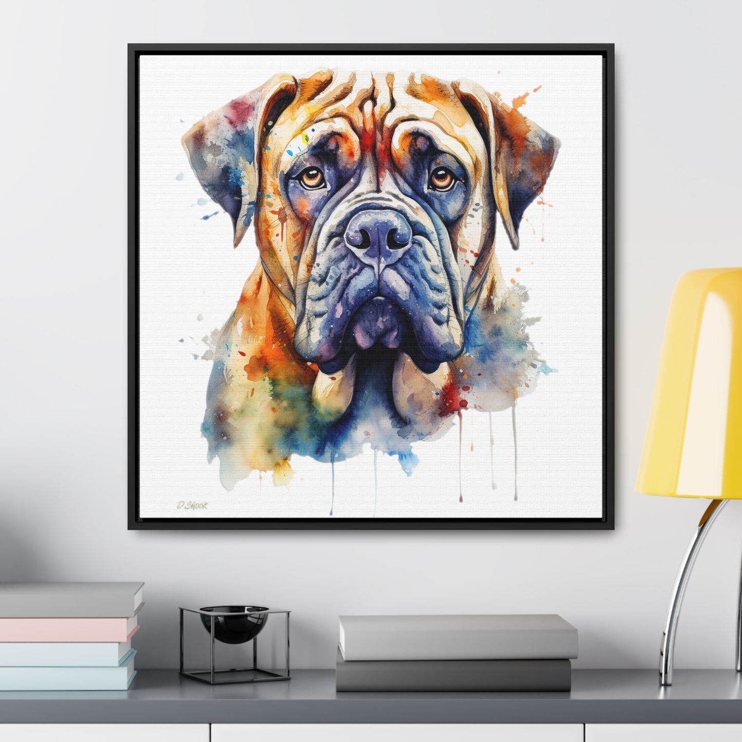Bullmastiff 3 Gallery Canvas Wraps, Square Frame