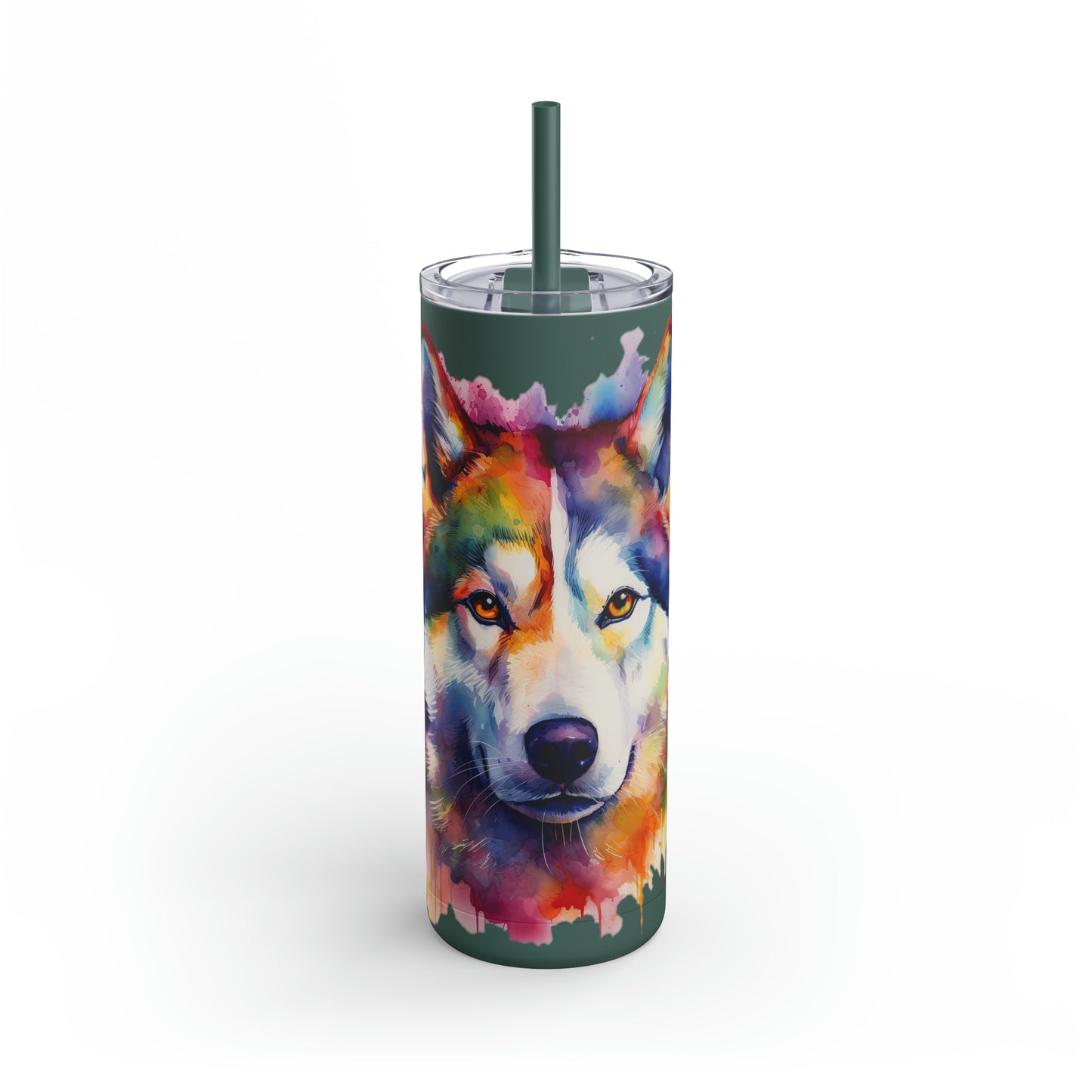 Siberian Husky 1 Maars Maker Skinny Matte Tumbler, 20oz