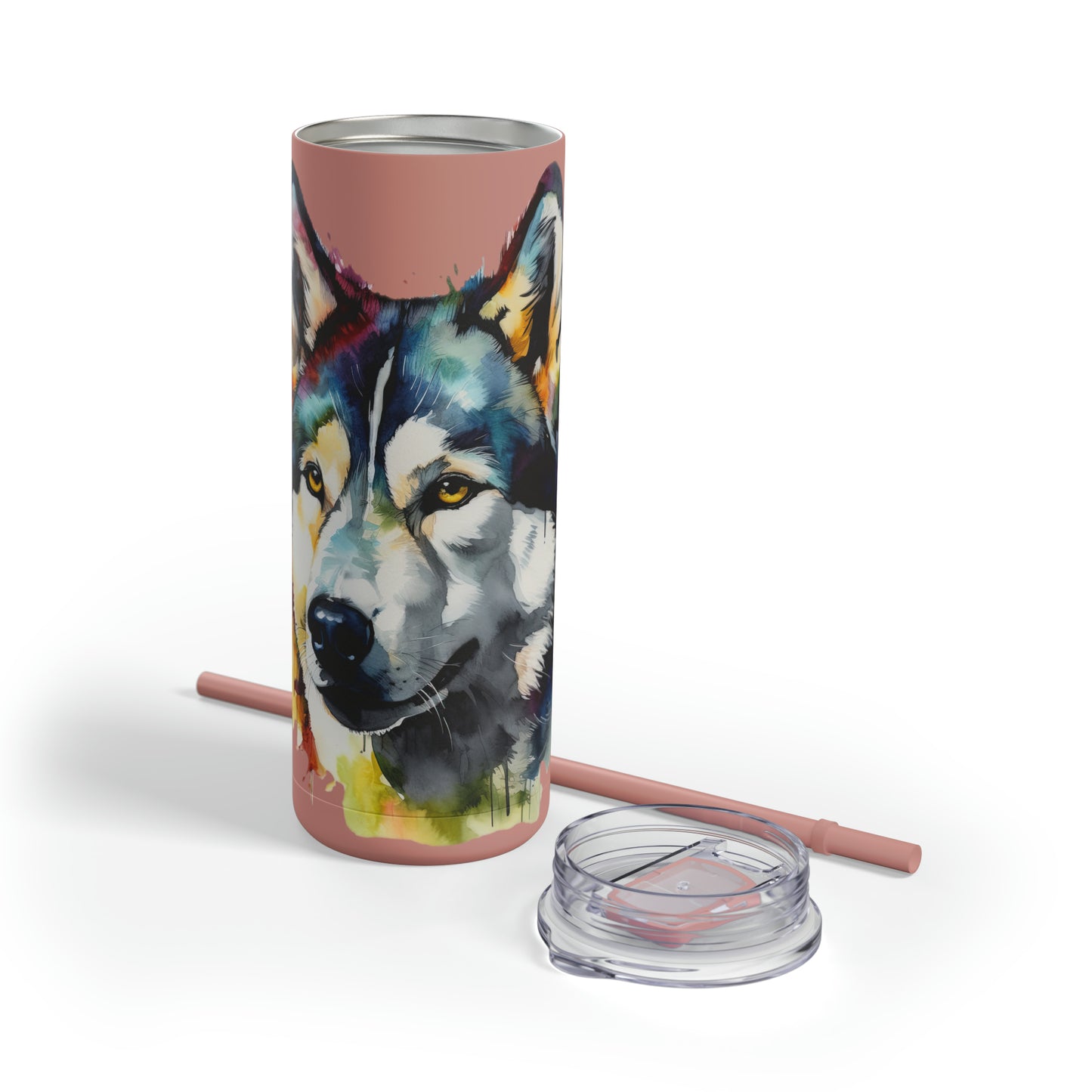 Siberian Husky 3 Maars Maker Skinny Matte Tumbler, 20oz
