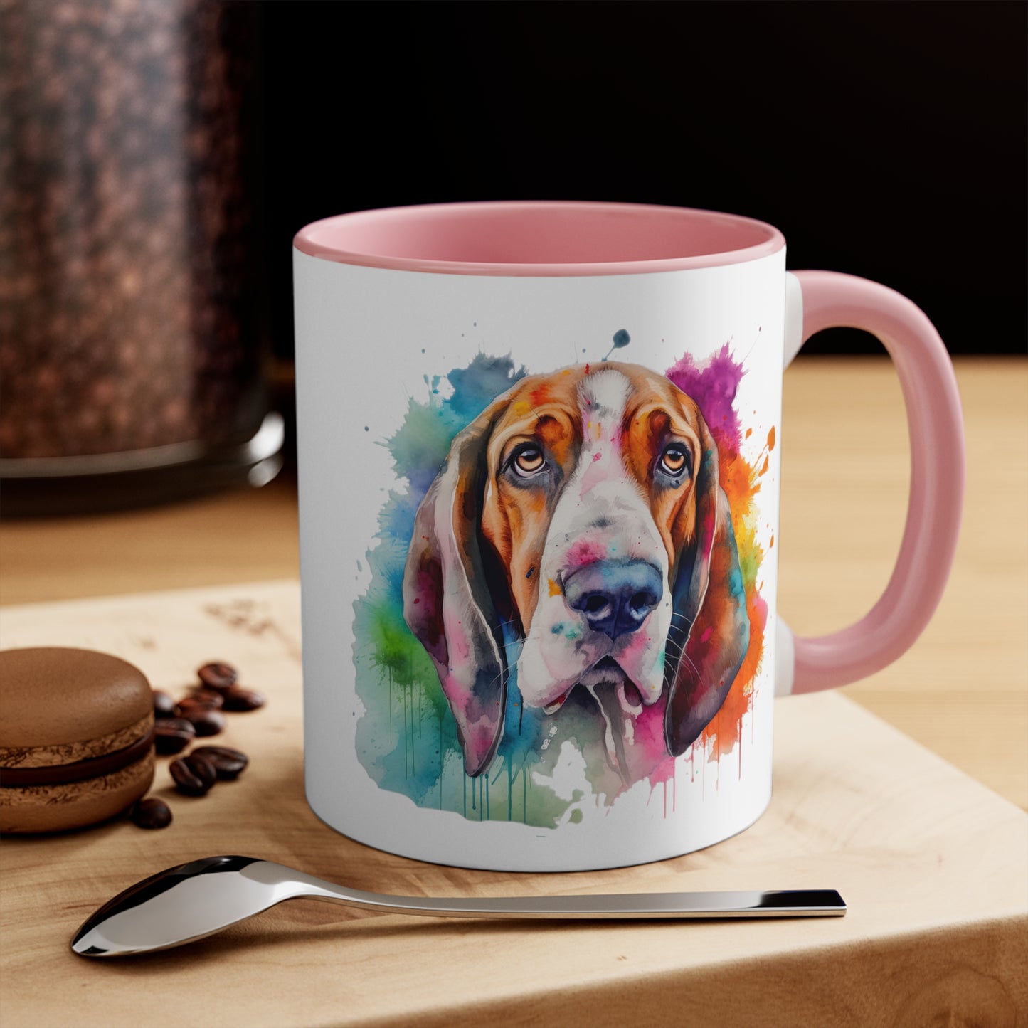 Basset Hound 3 Accent Mugs