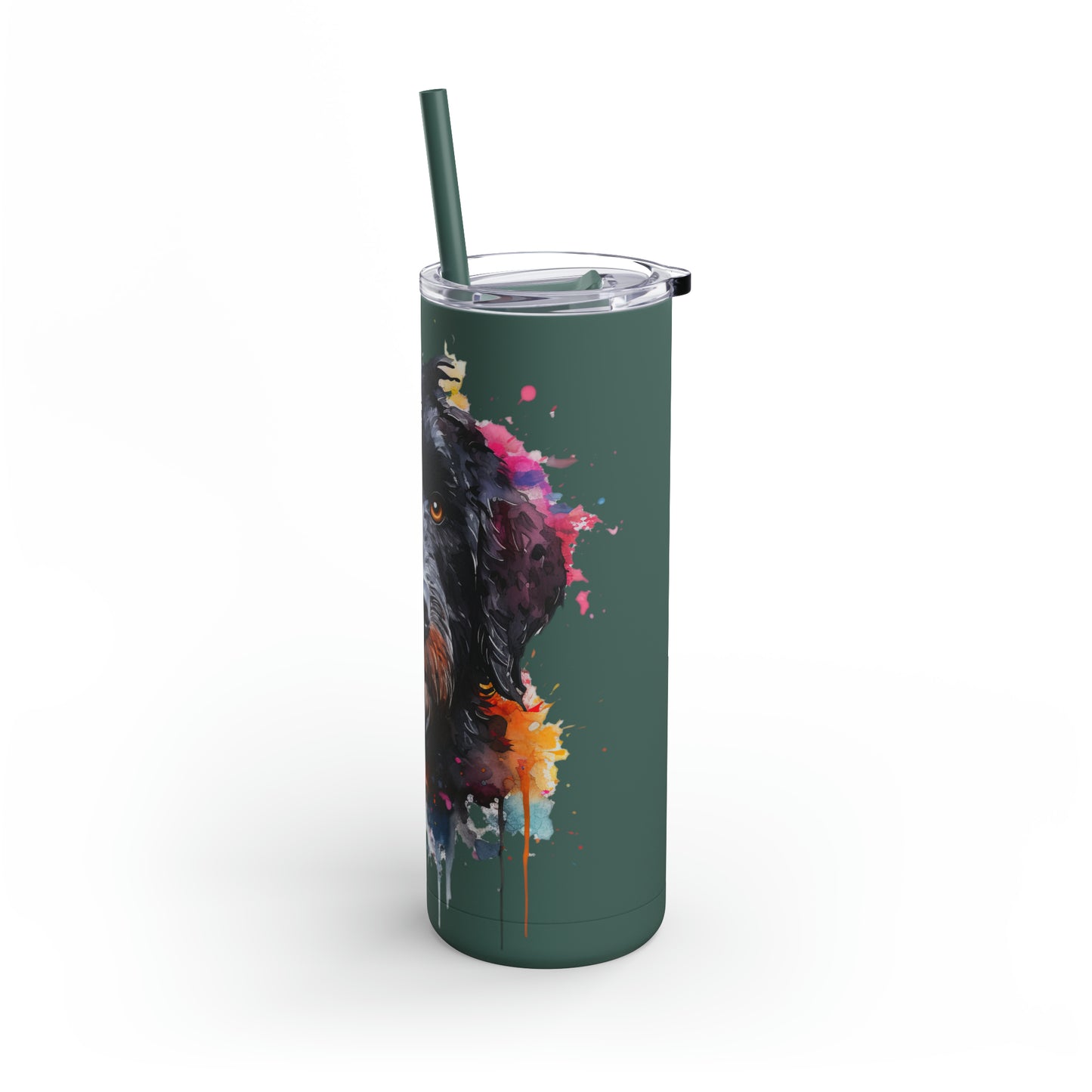 Portuguese Water Dog 5 Maars Maker Skinny Matte Tumbler, 20oz