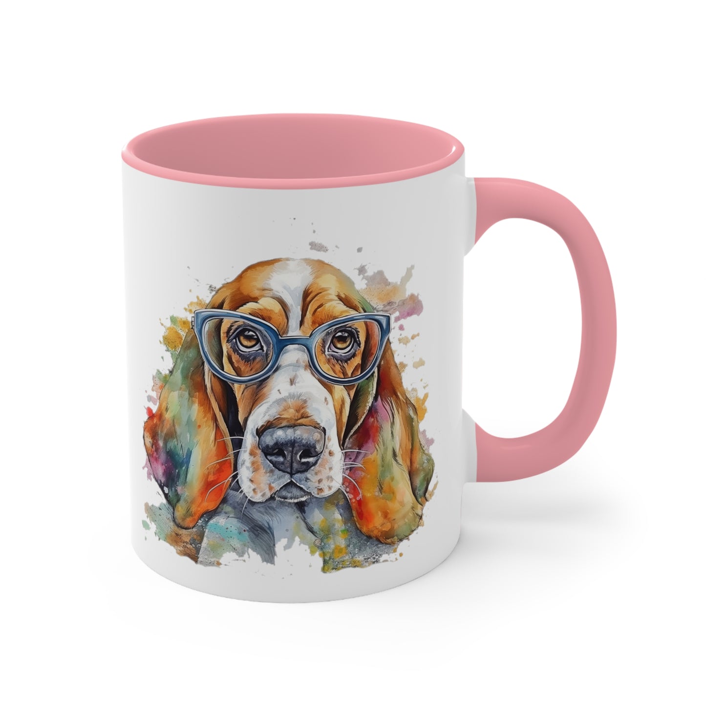 Basset Hound 5 Accent Mugs
