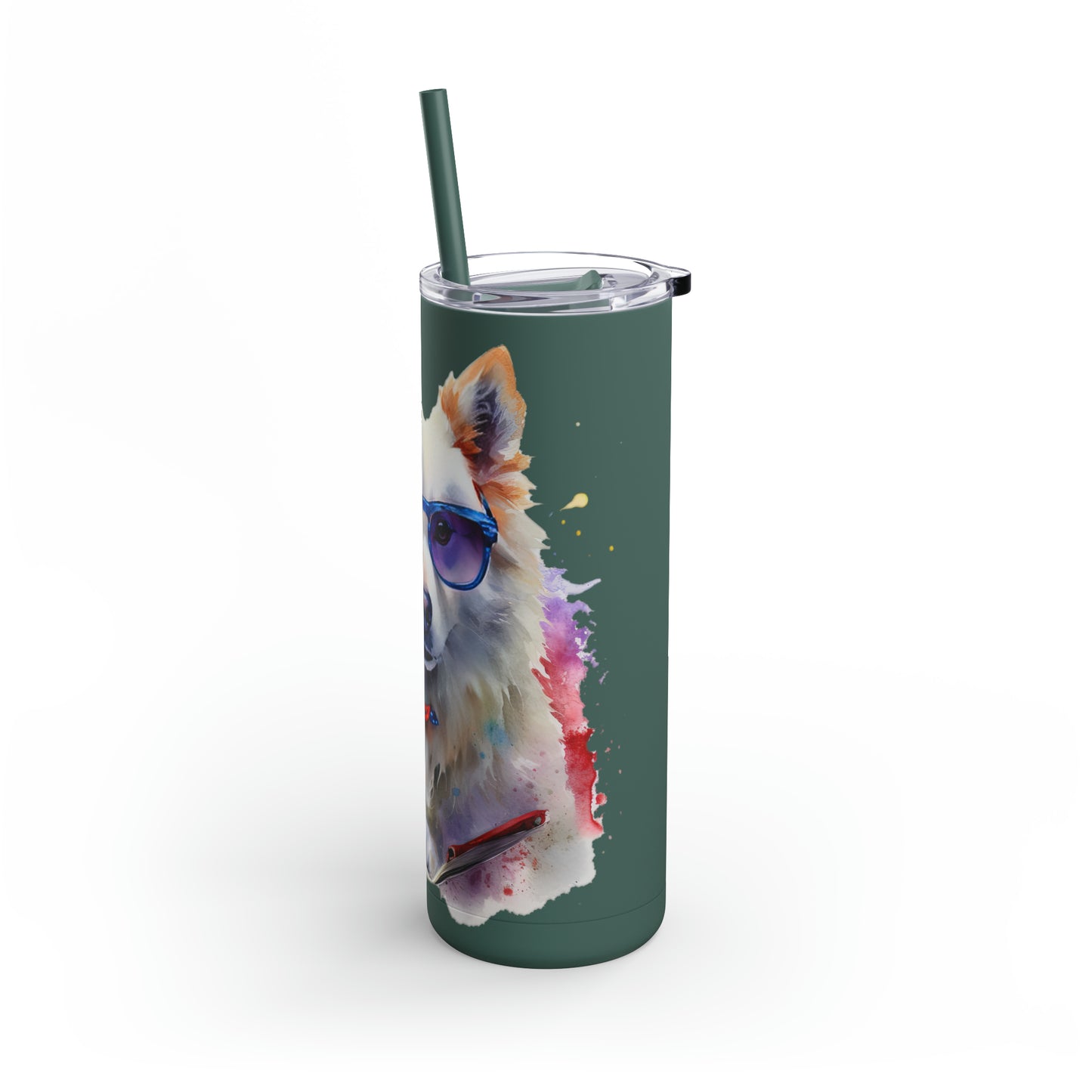 American Eskimo Dog 4 Maars Maker Skinny Matte Tumbler, 20oz