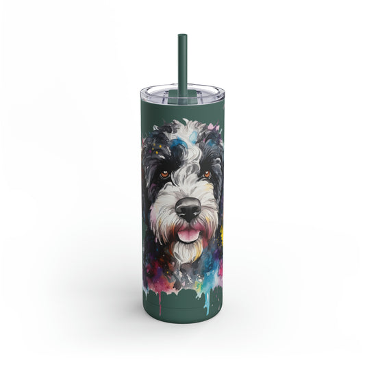 Portuguese Water Dog 1 Maars Maker Skinny Matte Tumbler, 20oz