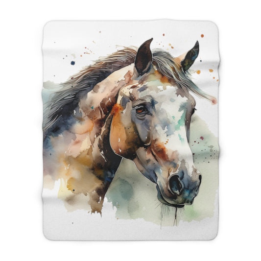 Horse Rescue 22 Sherpa Fleece Blanket
