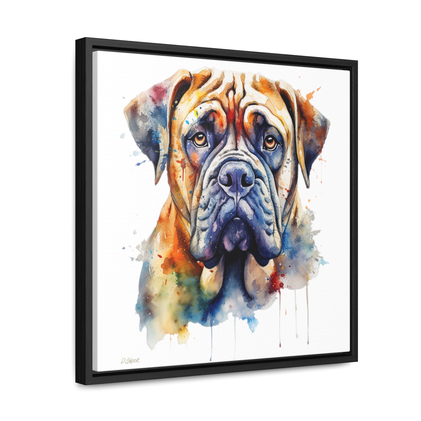 Bullmastiff 3 Gallery Canvas Wraps, Square Frame