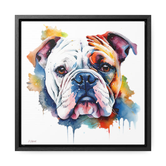bulldog 4 Gallery Canvas Wraps, Square Frame