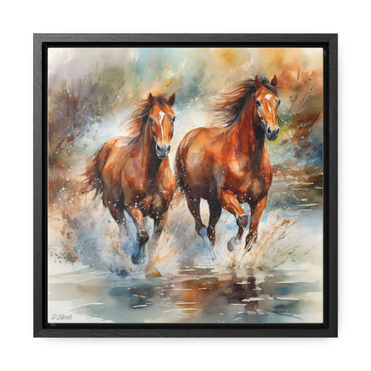 Horse Rescue 17 Gallery Canvas Wraps, Square Frame