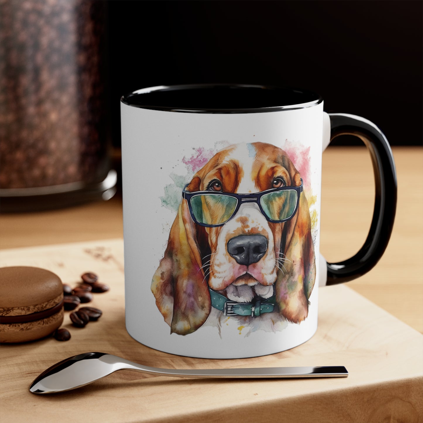 Basset Hound 6 Accent Mugs