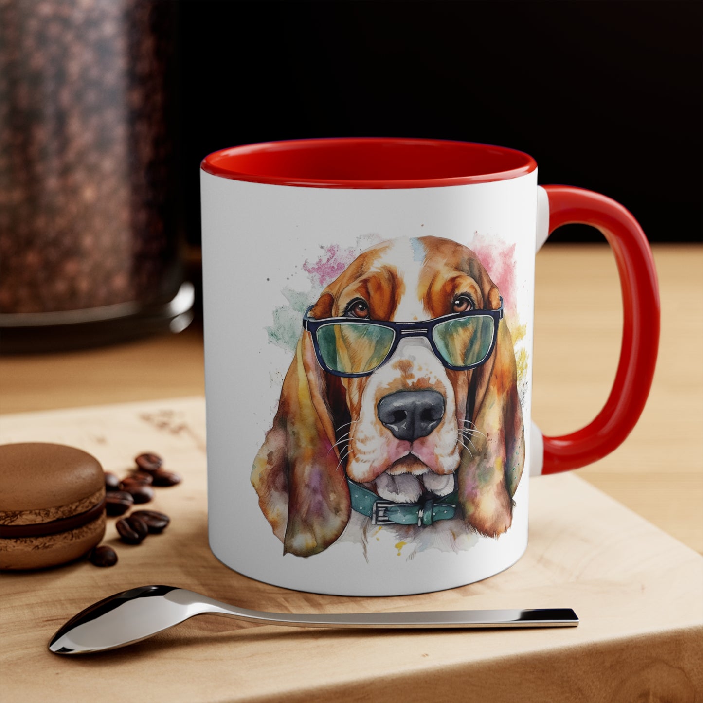 Basset Hound 6 Accent Mugs