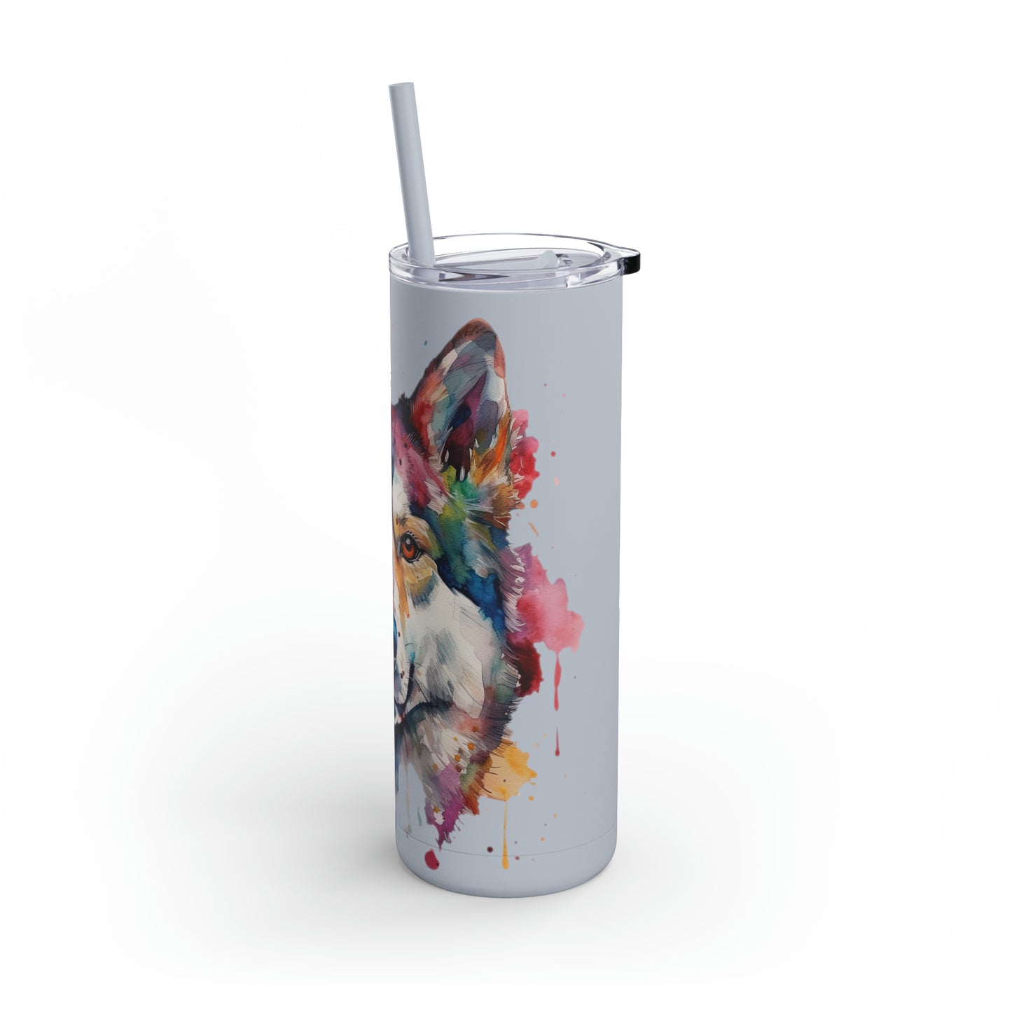 Siberian Husky 4 Maars Maker Skinny Matte Tumbler, 20oz