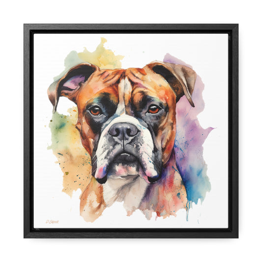 Boxer 2 Gallery Canvas Wraps, Square Frame