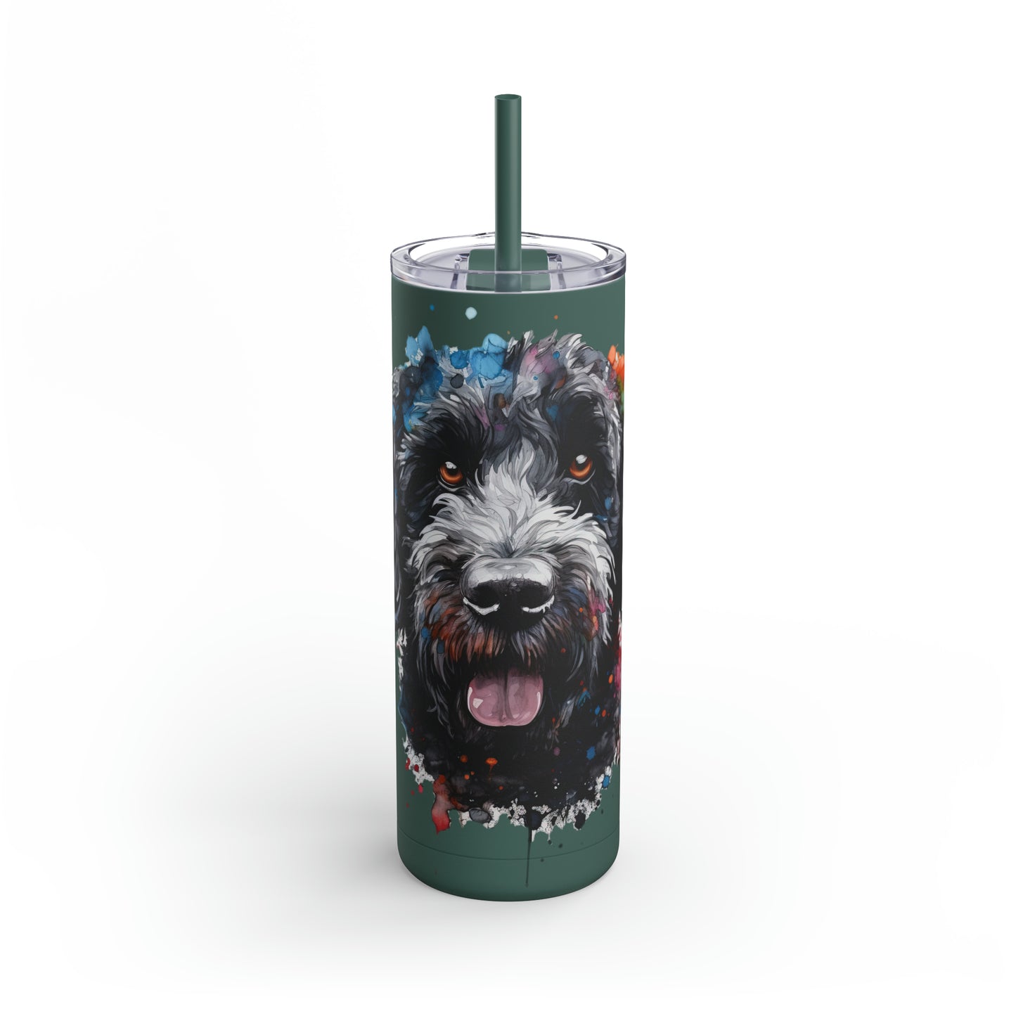 Portuguese Water Dog 4 Maars Maker Skinny Matte Tumbler, 20oz