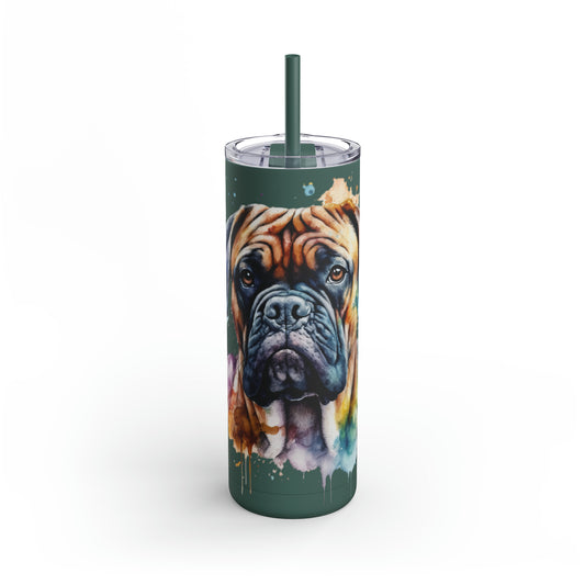 Bullmastiff 1 Maars Maker Skinny Matte Tumbler, 20oz