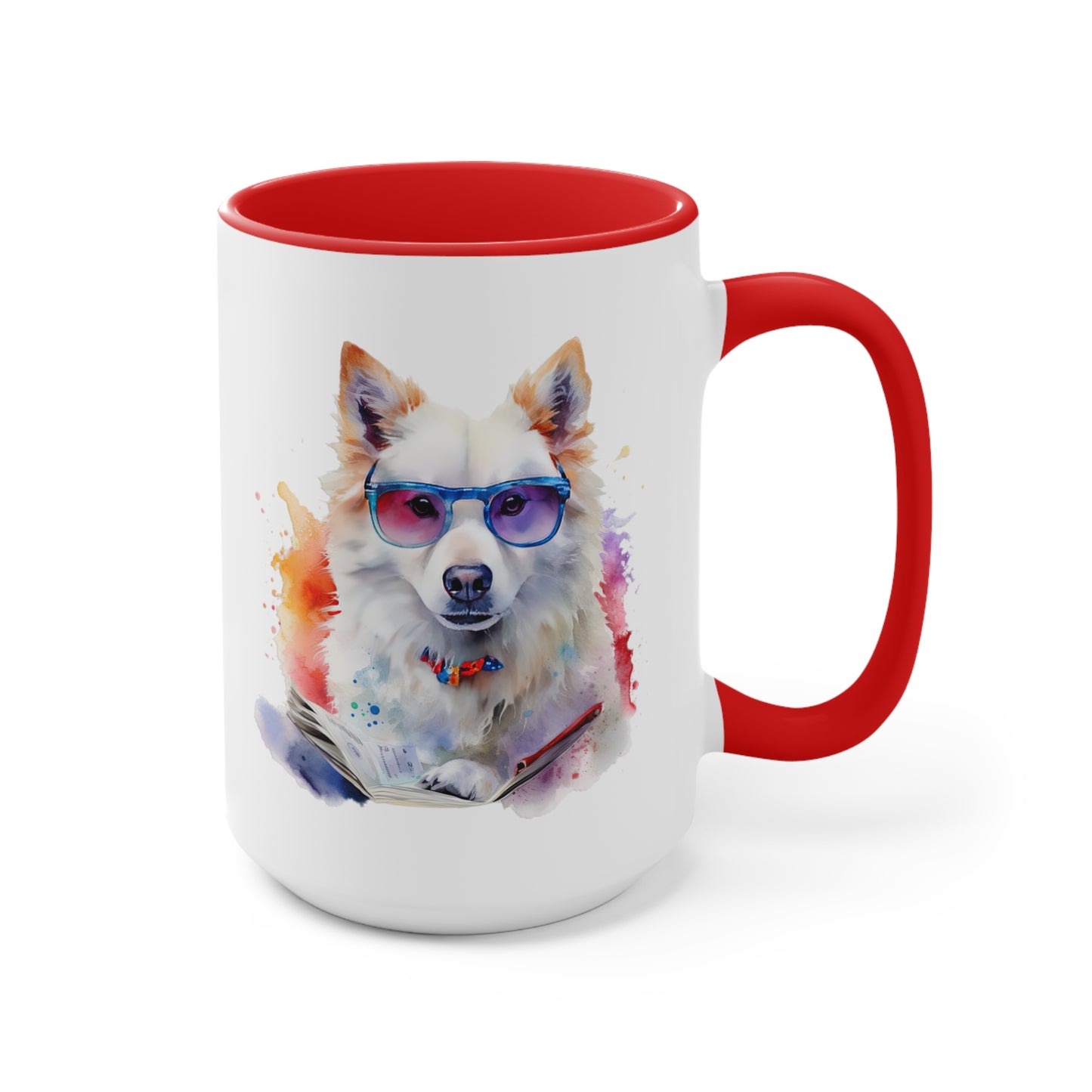 American Eskimo Dog 4 Accent Mugs