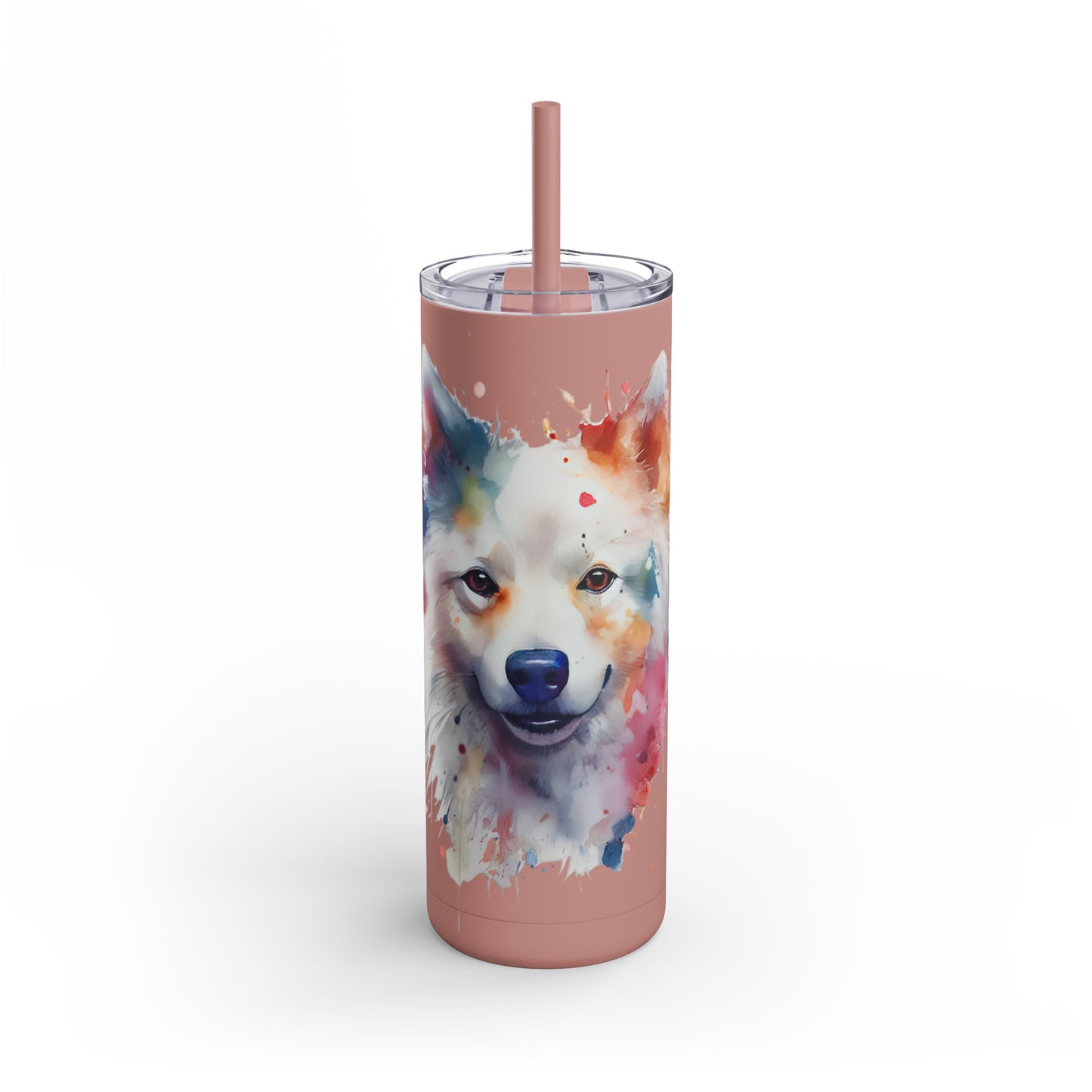 American Eskimo Dog 1 Maars Maker Skinny Matte Tumbler, 20oz