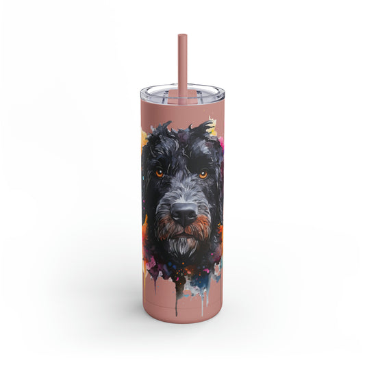 Portuguese Water Dog 5 Maars Maker Skinny Matte Tumbler, 20oz