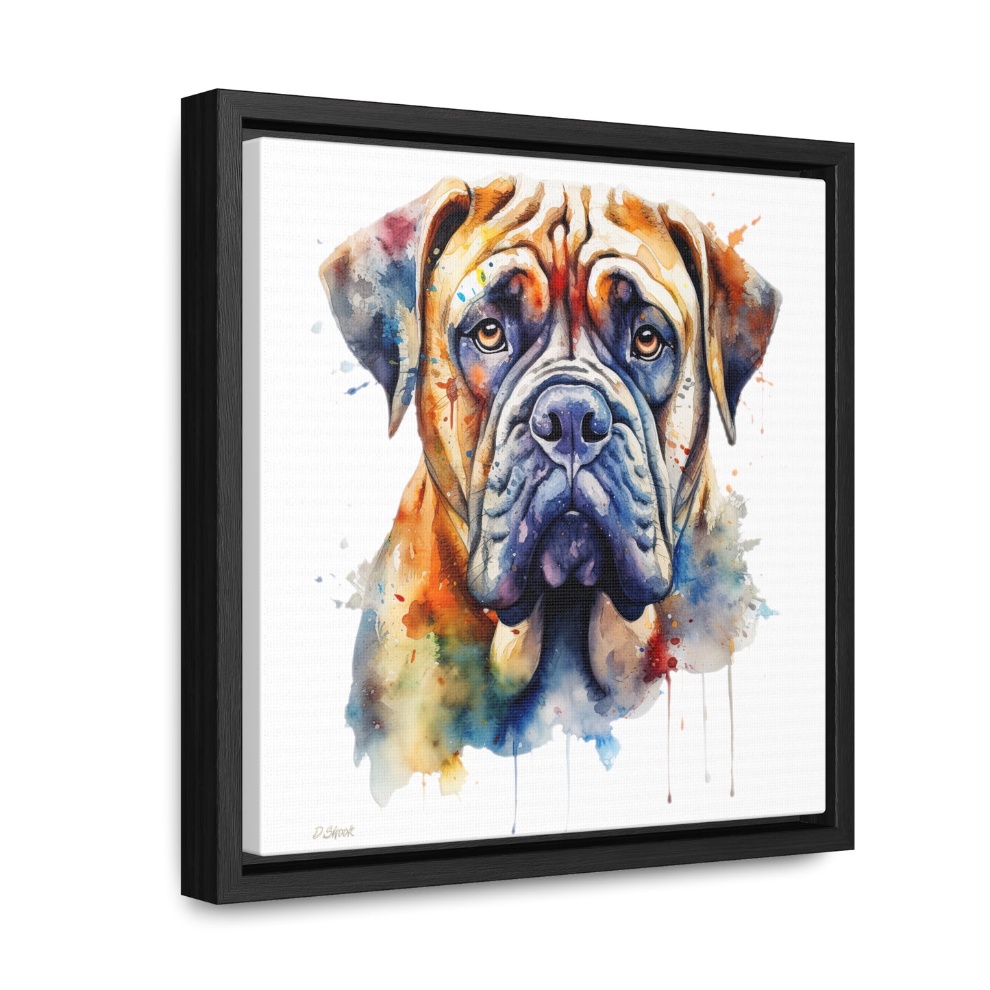 Bullmastiff 3 Gallery Canvas Wraps, Square Frame