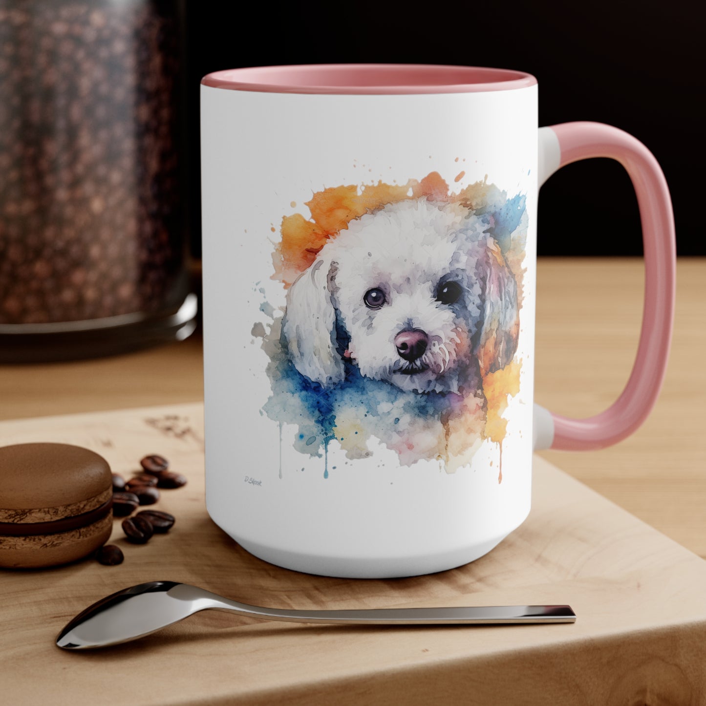 Bichon Frise 3 Accent Mugs