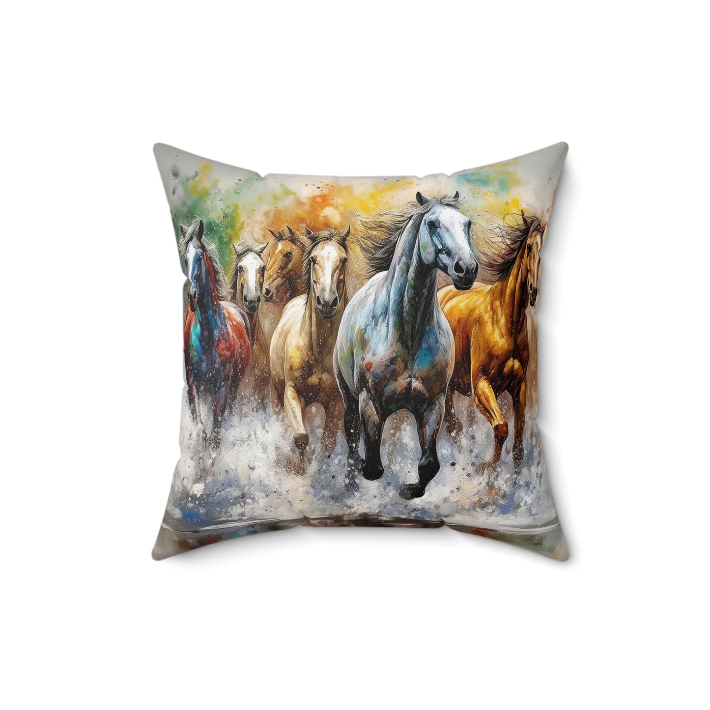 Horse Rescue 16 Spun Polyester Square Pillow
