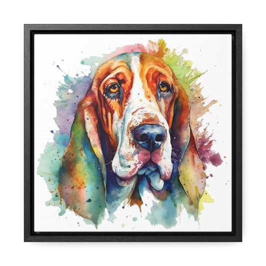 Basset Hound 1 Gallery Canvas Wraps, Square Frame