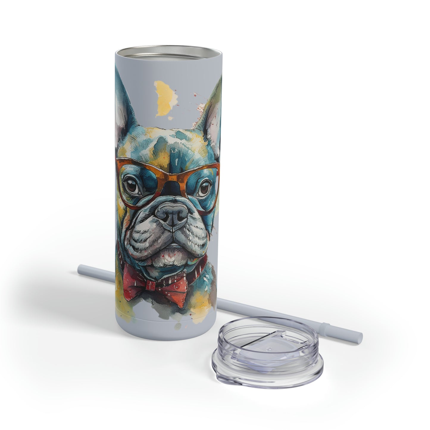 French Bulldog 5 Maars Maker Skinny Matte Tumbler, 20oz