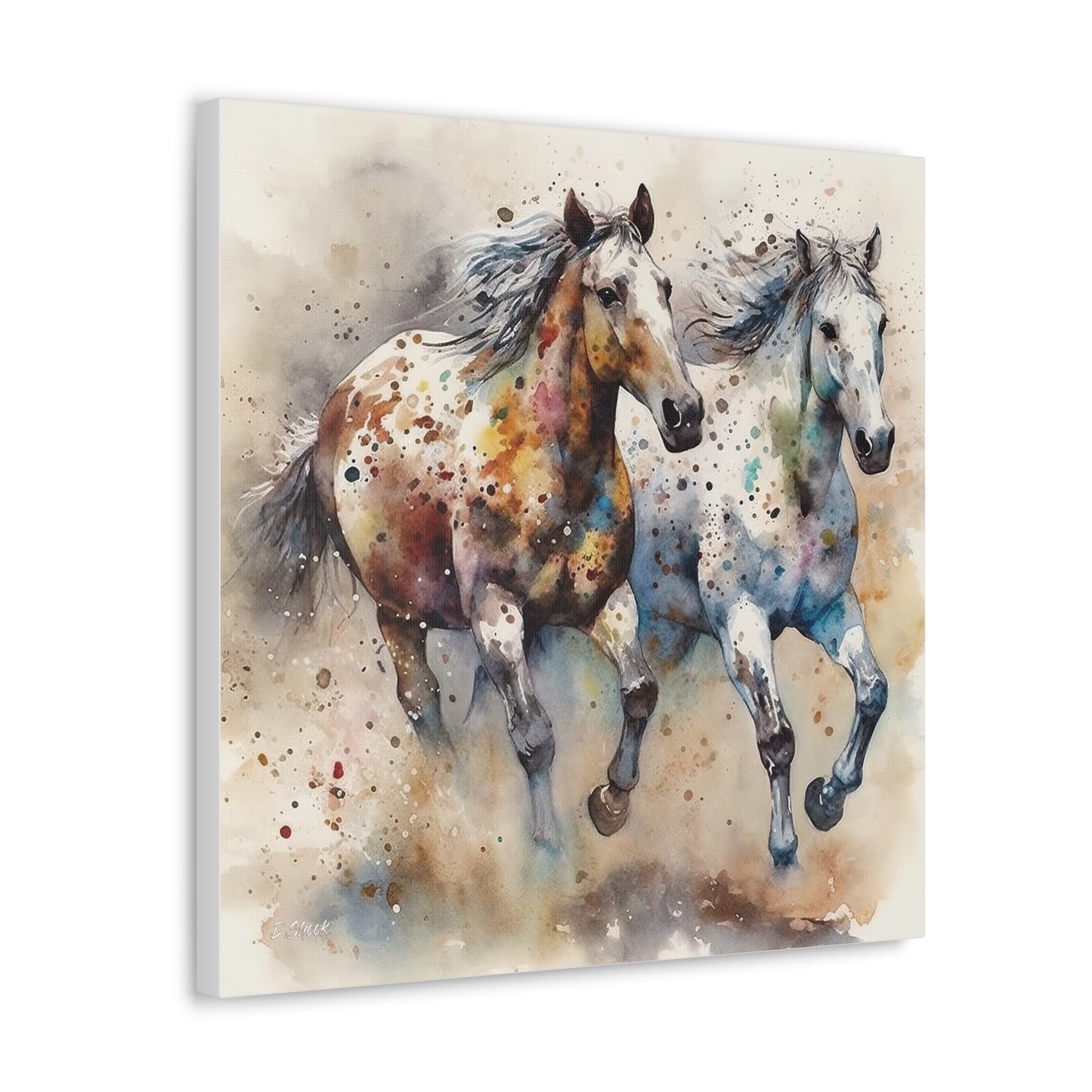 Wild Appaloosa Horses Canvas Gallery Wraps