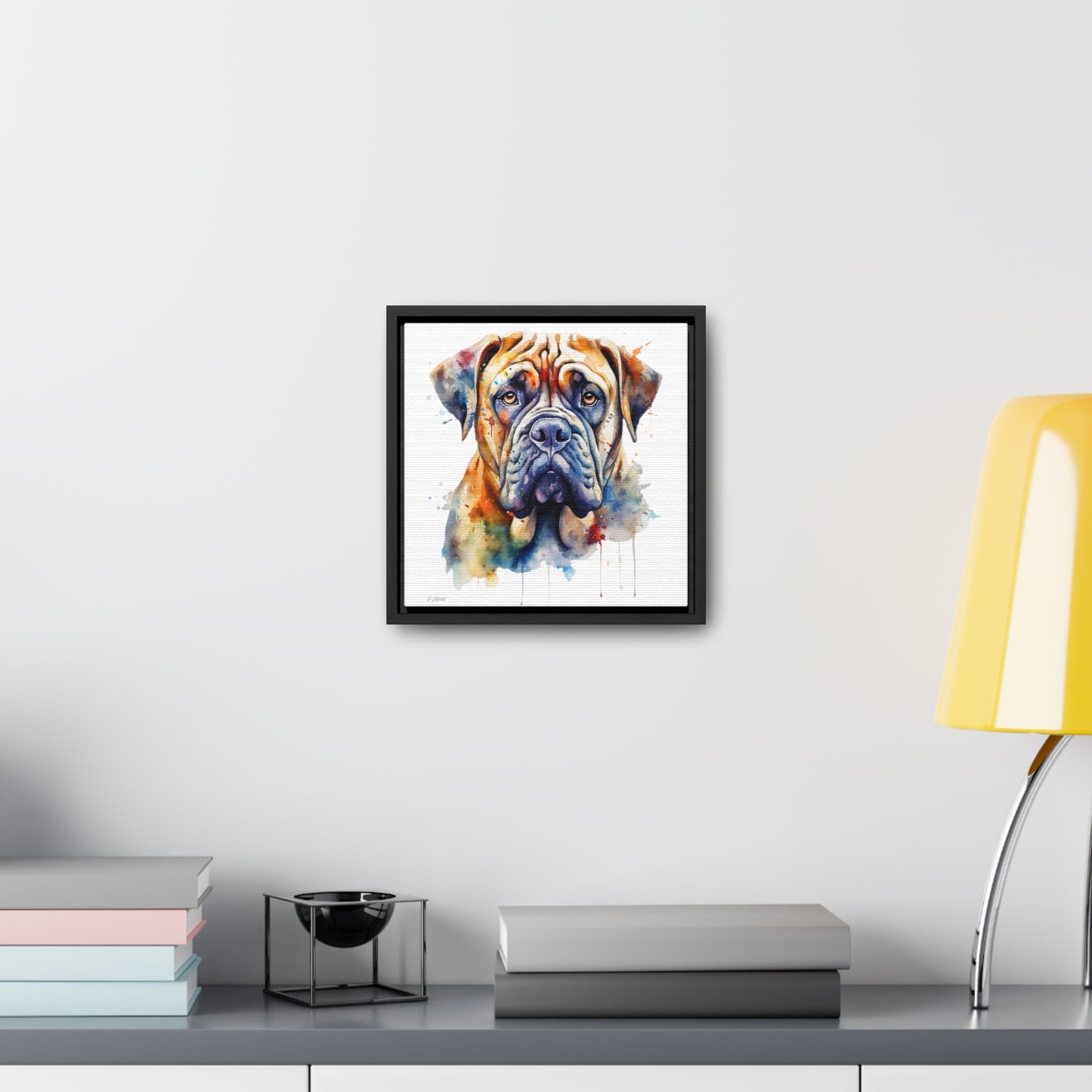 Bullmastiff 3 Gallery Canvas Wraps, Square Frame
