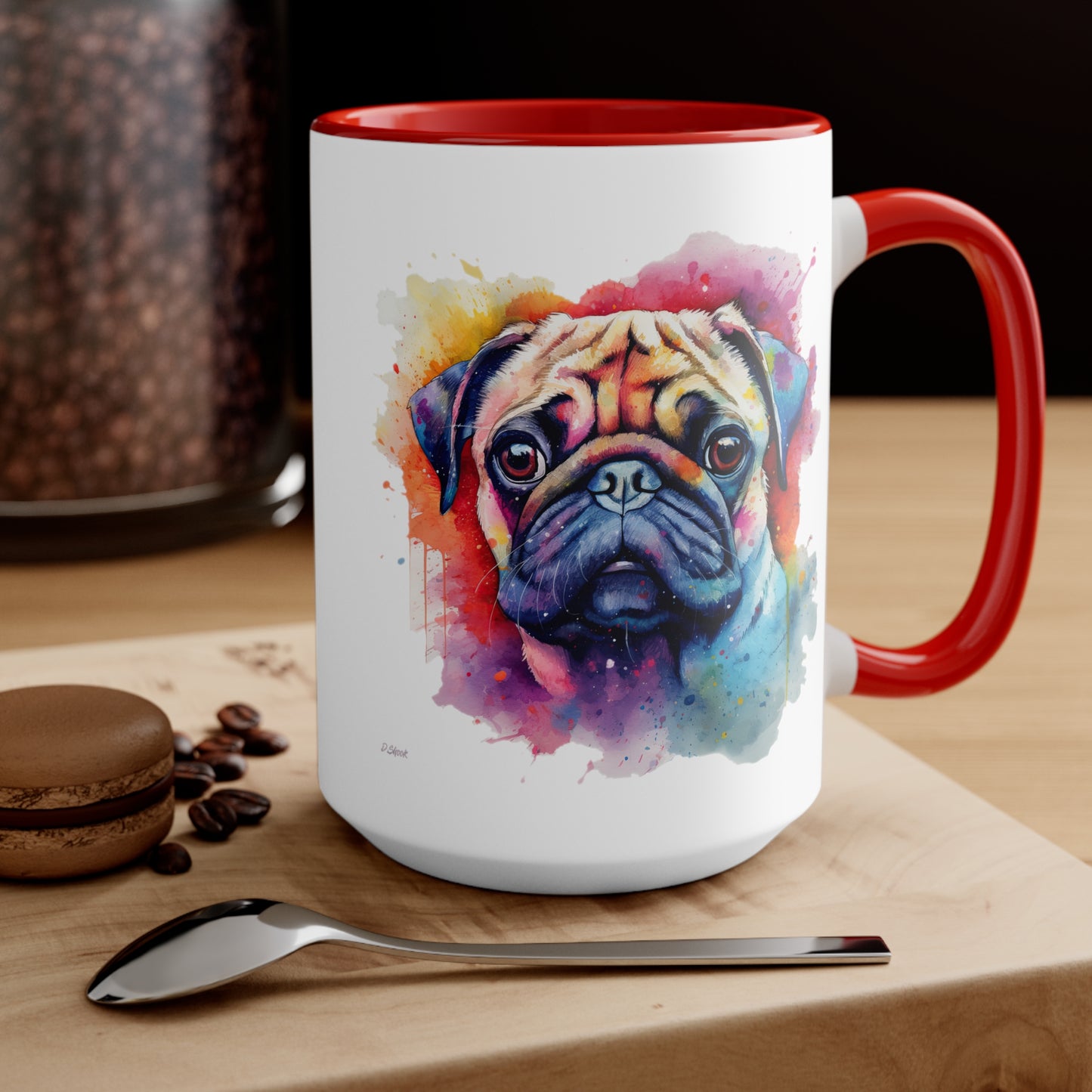 Pug 1 Accent Mugs