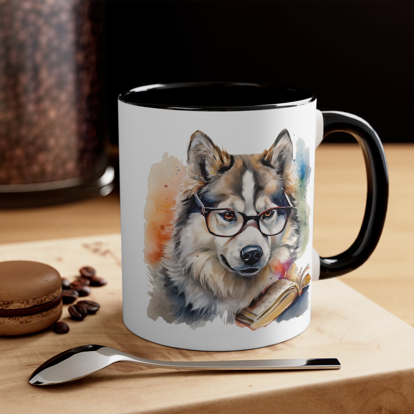 Alaskan Malamute 4 Accent Mugs