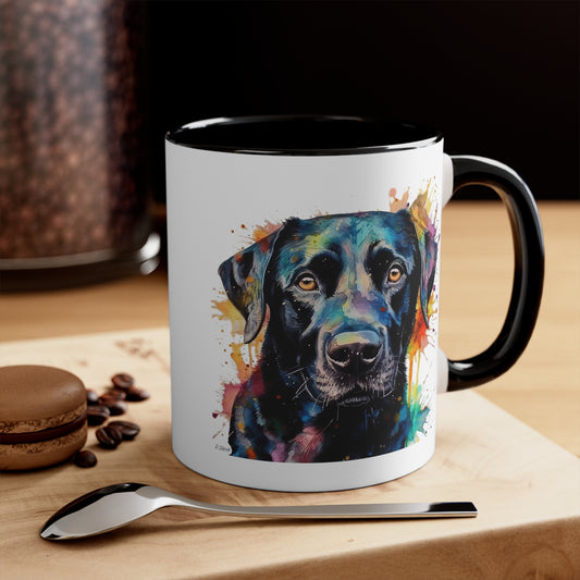 Black Lab 1 Accent Mugs