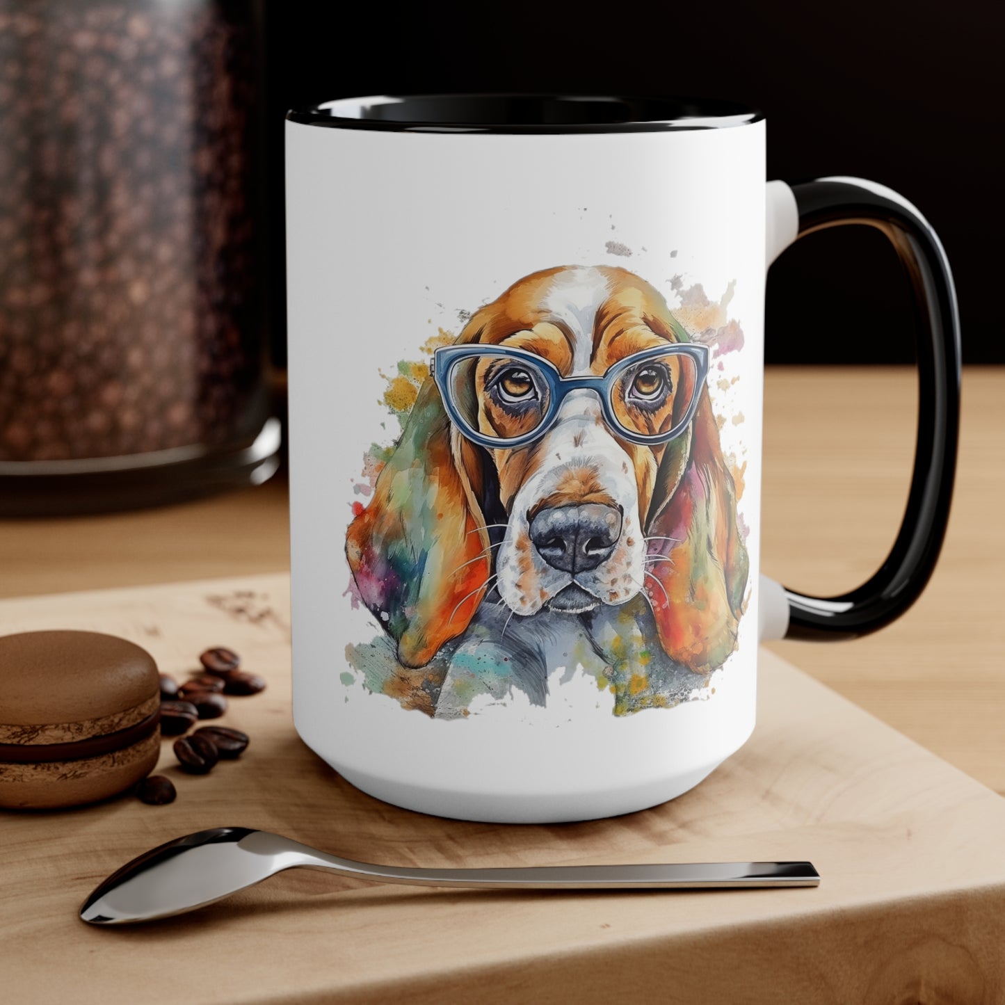 Basset Hound 5 Accent Mugs
