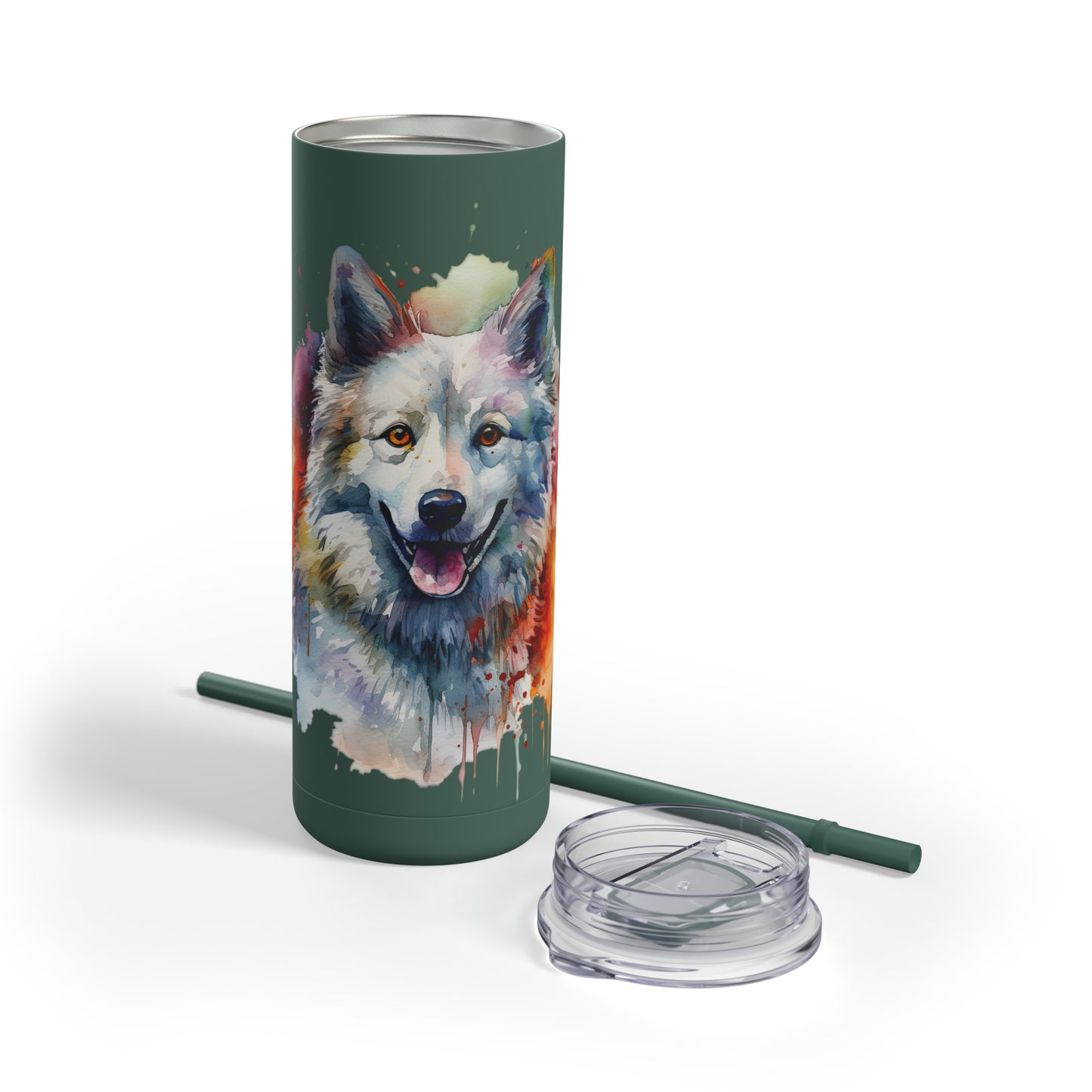 American Eskimo Dog 3 Maars Maker Skinny Matte Tumbler, 20oz