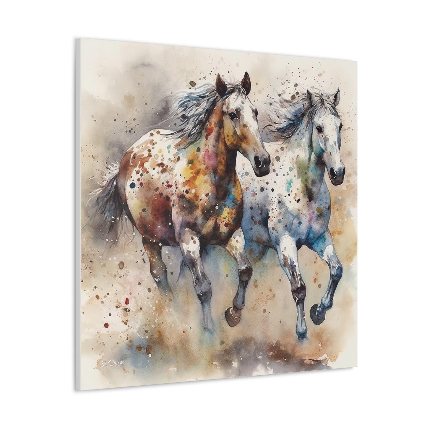Wild Appaloosa Horses Canvas Gallery Wraps