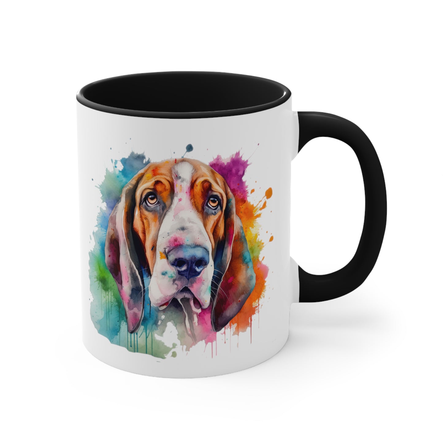 Basset Hound 3 Accent Mugs