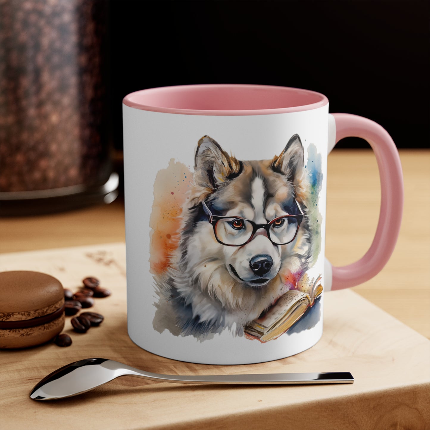 Alaskan Malamute 4 Accent Mugs