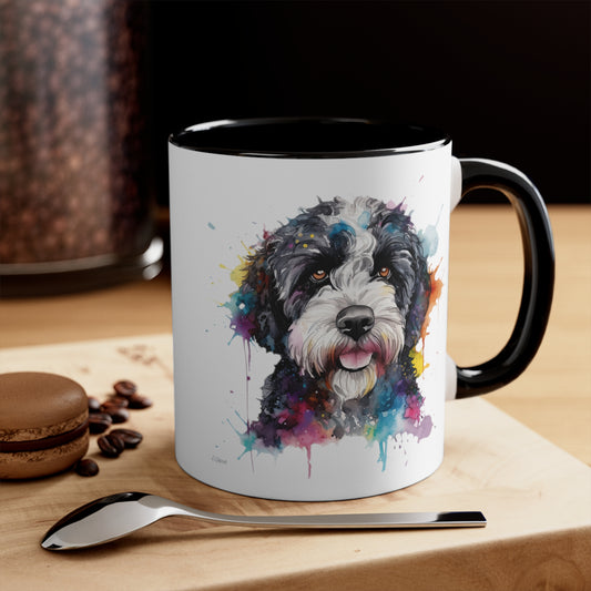 Portuguese Water Dog 1 Accent Mugs